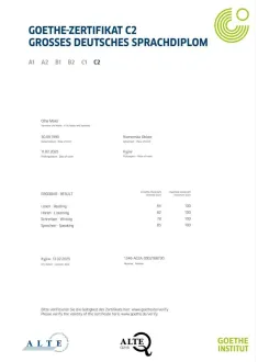 Goethe-Zertifikat C2